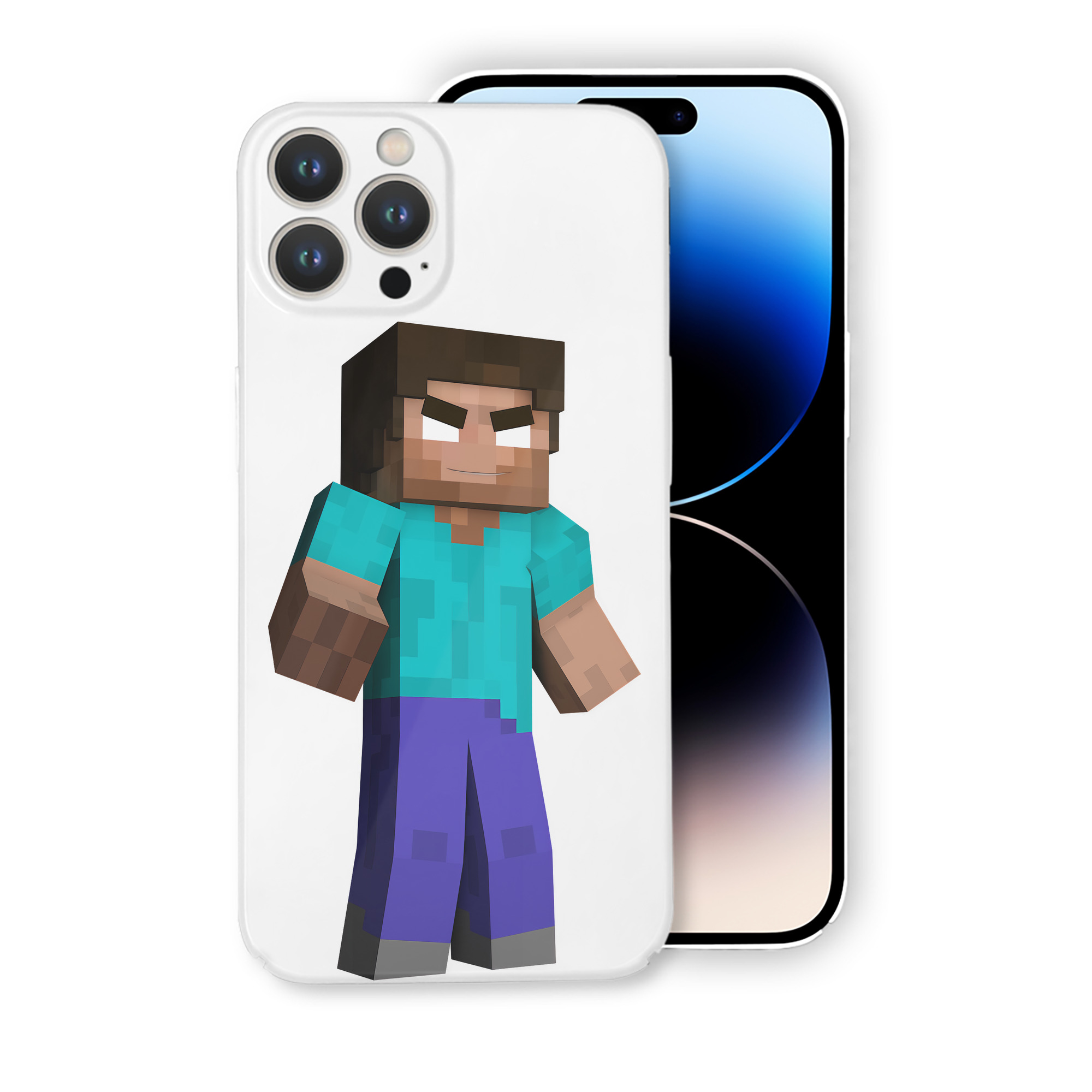 （画像用） マインクラフト ブロックの世界 Minecraft MC Block world 【iPhone 14シリーズ対応】ハードケース